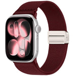 ダブルマグネットバックル伸縮ナイロンウォッチバンド、Apple Watch 49mm / 46mm / 45mm / 44mm用、Apple Watch 42mm / 41mm / 40mm / 38mm用