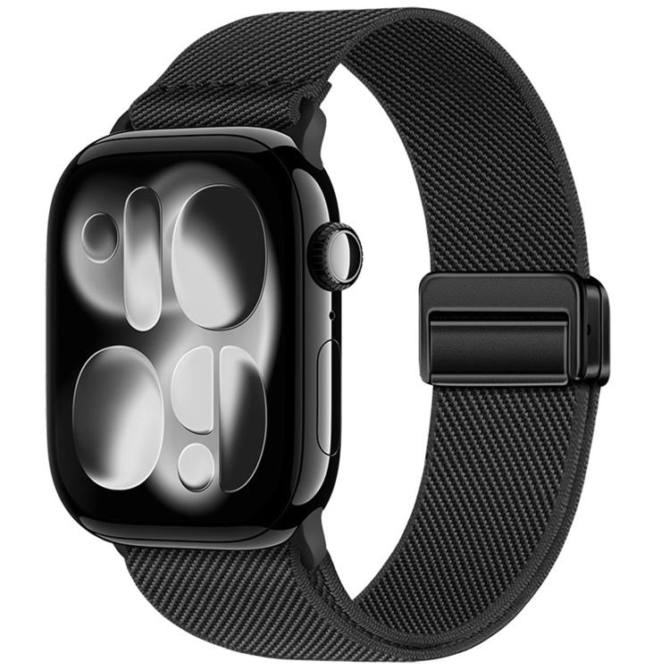 ダブルマグネットバックル伸縮ナイロンウォッチバンド、Apple Watch 49mm / 46mm / 45mm / 44mm用、Apple Watch 42mm / 41mm / 40mm / 38mm用