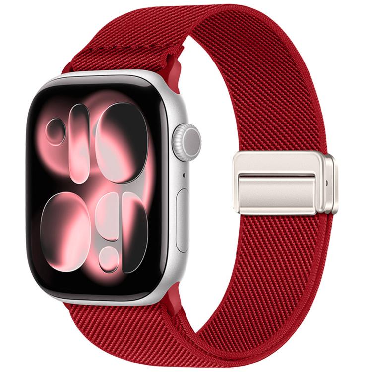 ダブルマグネットバックル伸縮ナイロンウォッチバンド、Apple Watch 49mm / 46mm / 45mm / 44mm用、Apple Watch 42mm / 41mm / 40mm / 38mm用