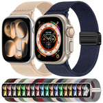 ダブルマグネットバックル伸縮ナイロンウォッチバンド、Apple Watch 49mm / 46mm / 45mm / 44mm用、Apple Watch 42mm / 41mm / 40mm / 38mm用