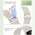 ダブルマグネットバックル伸縮ナイロンウォッチバンド、Apple Watch 49mm / 46mm / 45mm / 44mm用、Apple Watch 42mm / 41mm / 40mm / 38mm用