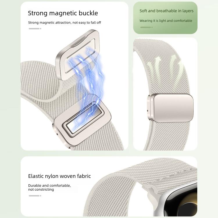 ダブルマグネットバックル伸縮ナイロンウォッチバンド、Apple Watch 49mm / 46mm / 45mm / 44mm用、Apple Watch 42mm / 41mm / 40mm / 38mm用