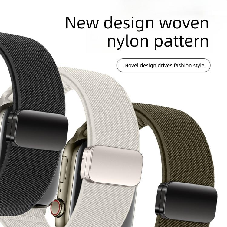 ダブルマグネットバックル伸縮ナイロンウォッチバンド、Apple Watch 49mm / 46mm / 45mm / 44mm用、Apple Watch 42mm / 41mm / 40mm / 38mm用