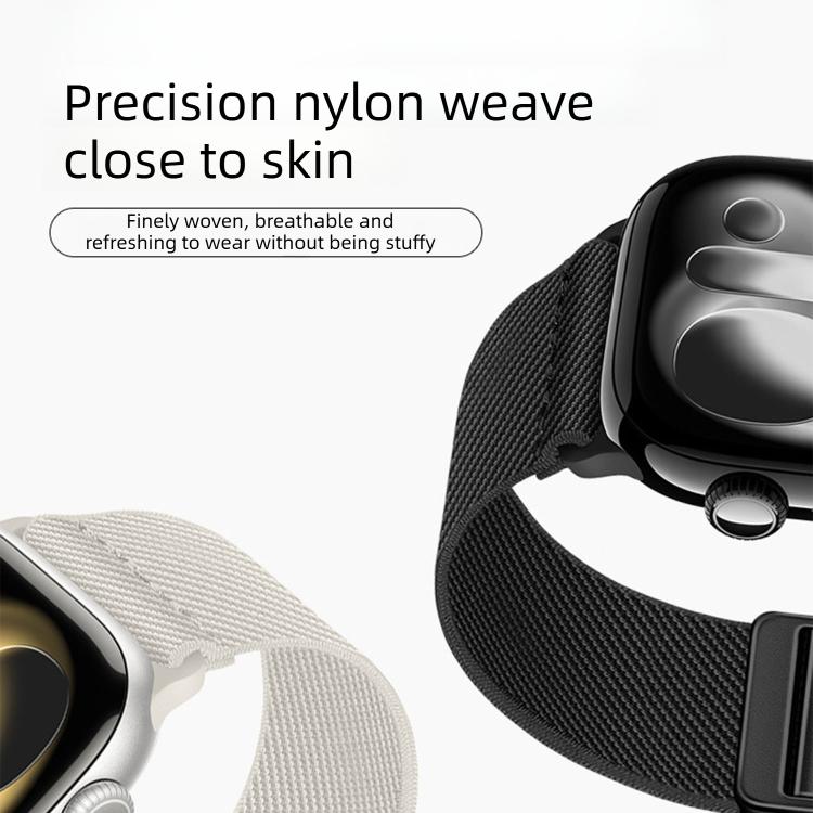ダブルマグネットバックル伸縮ナイロンウォッチバンド、Apple Watch 49mm / 46mm / 45mm / 44mm用、Apple Watch 42mm / 41mm / 40mm / 38mm用
