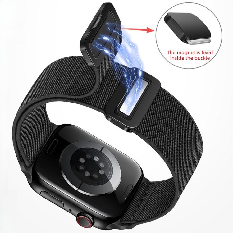 ダブルマグネットバックル伸縮ナイロンウォッチバンド、Apple Watch 49mm / 46mm / 45mm / 44mm用、Apple Watch 42mm / 41mm / 40mm / 38mm用