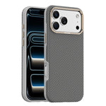 モコメ ケブラー カーボンファイバーテクスチャ 磁気衝撃吸収スマホケース、iPhone 17 Pro Max用