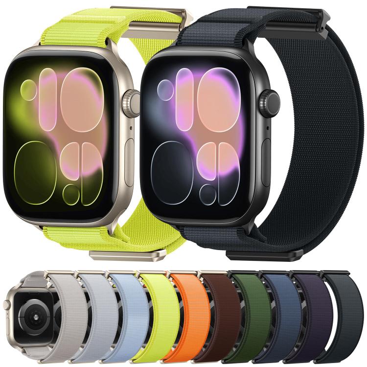 二重関節マグネット金属先端ナイロンウォッチバンド、Apple Watch 49mm / 46mm / 45mm / 44mm用、Apple Watch 42mm / 41mm / 40mm / 38mm用