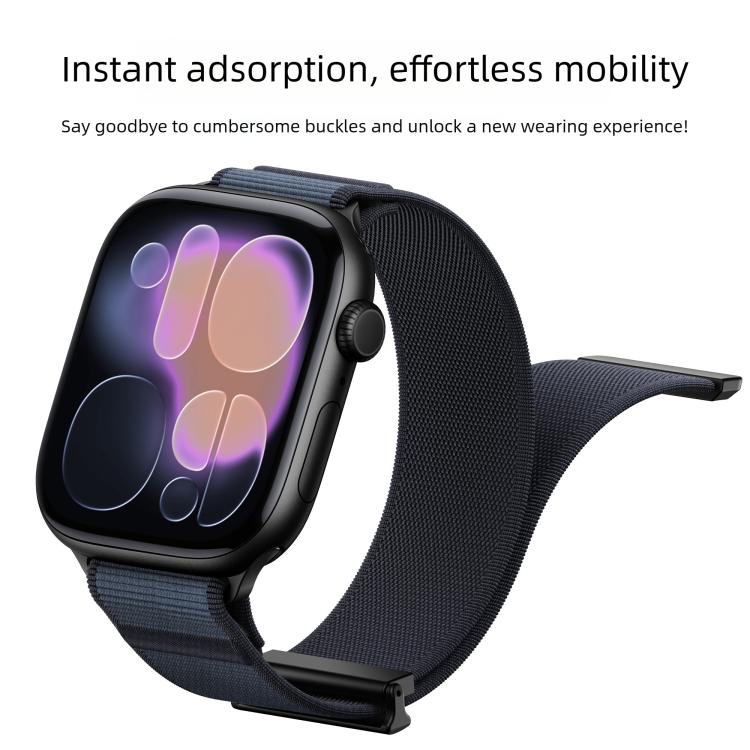 二重関節マグネット金属先端ナイロンウォッチバンド、Apple Watch 49mm / 46mm / 45mm / 44mm用、Apple Watch 42mm / 41mm / 40mm / 38mm用