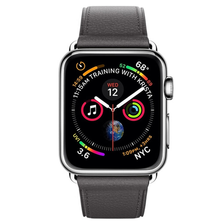 クラシックボタンレザーリストストラップウォッチバンド Apple Watch Series 3 & 2 & 1 42mm用