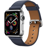 クラシックボタンレザーリストストラップウォッチバンド Apple Watch Series 3 & 2 & 1 42mm用