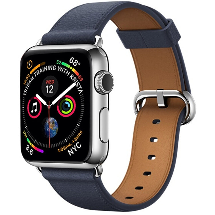 クラシックボタンレザーリストストラップウォッチバンド Apple Watch Series 3 & 2 & 1 42mm用