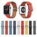 クラシックボタンレザーリストストラップウォッチバンド Apple Watch Series 3 & 2 & 1 42mm用