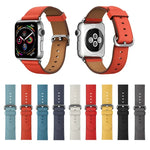 クラシックボタンレザーリストストラップウォッチバンド Apple Watch Series 3 & 2 & 1 42mm用