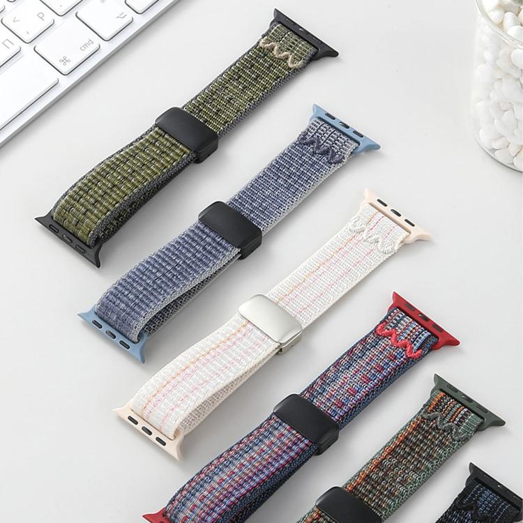 マグネティックバックルループナイロンウォッチバンド、Apple Watch 46mm / 49mm / 45mm / 44mm用、Apple Watch 42mm / 41mm / 40mm / 38mm用