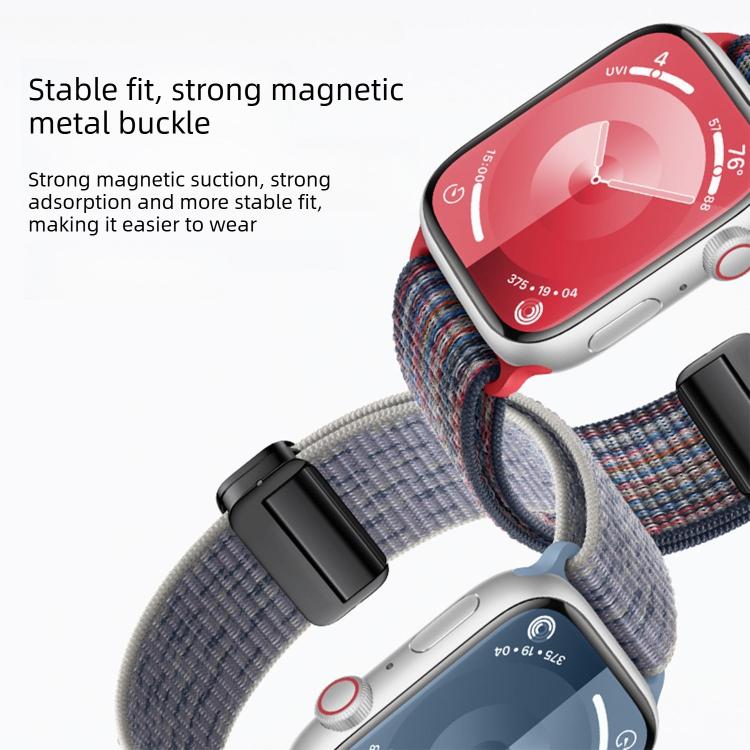 マグネティックバックルループナイロンウォッチバンド、Apple Watch 46mm / 49mm / 45mm / 44mm用、Apple Watch 42mm / 41mm / 40mm / 38mm用