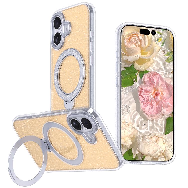 Starry Glitter Magnetic Holder Phone Case, For iPhone 17 Pro Max, For iPhone 17 Pro, For iPhone 17