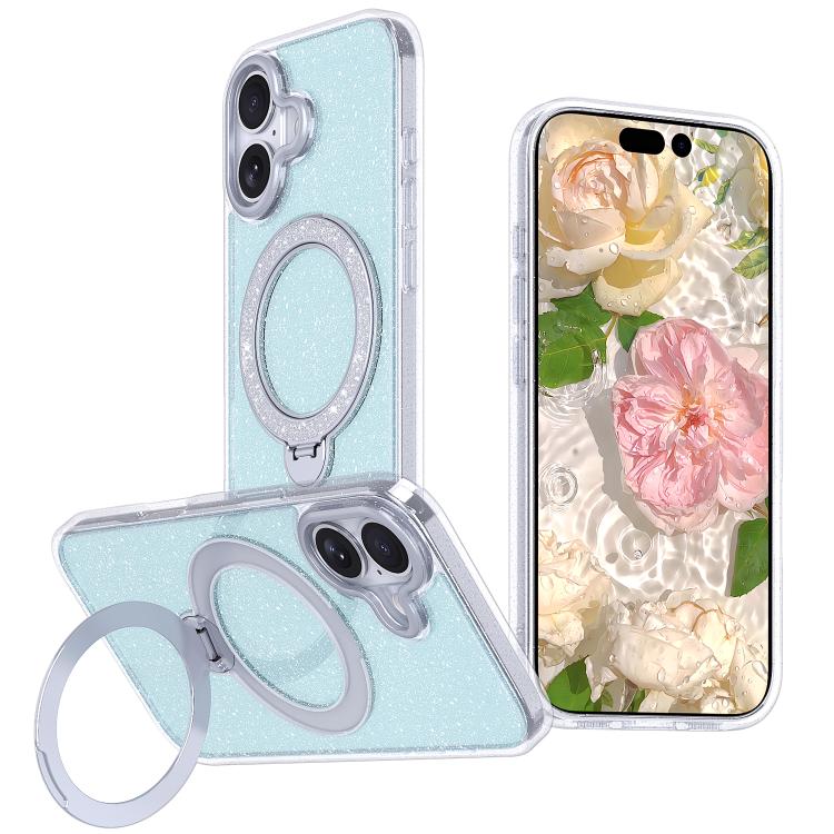 Starry Glitter Magnetic Holder Phone Case, For iPhone 17 Pro Max, For iPhone 17 Pro, For iPhone 17