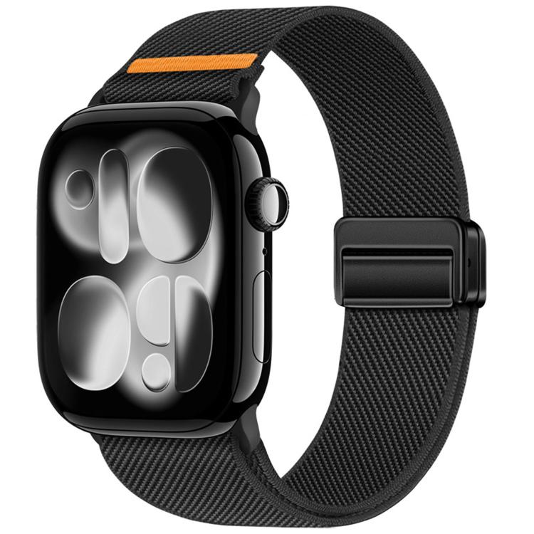 ダブルマグネティックバックルシングルステッチナイロンウォッチバンド、Apple Watch 49mm / 46mm / 45mm / 44mm用、Apple Watch 42mm / 41mm / 40mm / 38mm用
