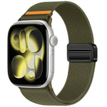 ダブルマグネティックバックルシングルステッチナイロンウォッチバンド、Apple Watch 49mm / 46mm / 45mm / 44mm用、Apple Watch 42mm / 41mm / 40mm / 38mm用