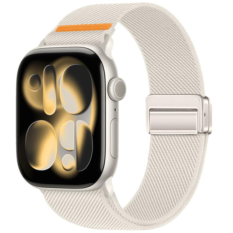 ダブルマグネティックバックルシングルステッチナイロンウォッチバンド、Apple Watch 49mm / 46mm / 45mm / 44mm用、Apple Watch 42mm / 41mm / 40mm / 38mm用