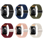 ダブルマグネティックバックルシングルステッチナイロンウォッチバンド、Apple Watch 49mm / 46mm / 45mm / 44mm用、Apple Watch 42mm / 41mm / 40mm / 38mm用
