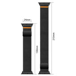 ダブルマグネティックバックルシングルステッチナイロンウォッチバンド、Apple Watch 49mm / 46mm / 45mm / 44mm用、Apple Watch 42mm / 41mm / 40mm / 38mm用