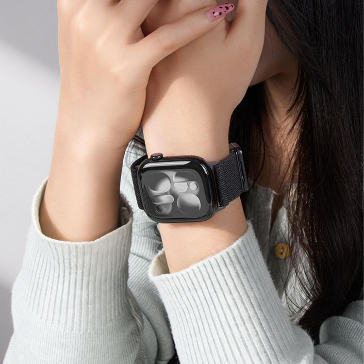 ダブルマグネティックバックルシングルステッチナイロンウォッチバンド、Apple Watch 49mm / 46mm / 45mm / 44mm用、Apple Watch 42mm / 41mm / 40mm / 38mm用