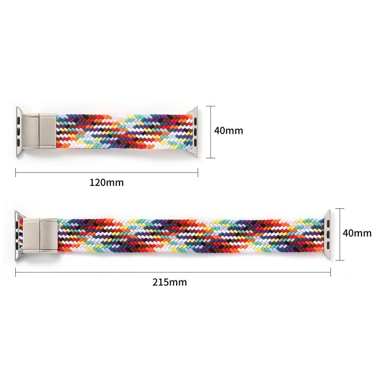 Metal Buckle Magnetic Clasp Nylon Woven Watch Band, For Apple Watch 49mm / 46mm / 45mm / 44mm, For Apple Watch 42mm / 41mm / 40mm / 38mm