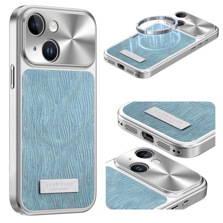 流れる水のさざ波マグネット衝撃吸収スマホケース、iPhone 15用、iPhone 14用、iPhone 14 Pro用、iPhone 14 Pro Max用、iPhone 13 Pro Max用、iPhone 13 Pro用、iPhone 13用