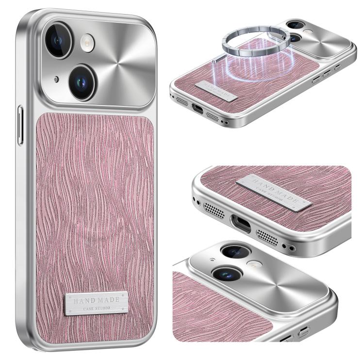 流れる水のさざ波マグネット衝撃吸収スマホケース、iPhone 15用、iPhone 14用、iPhone 14 Pro用、iPhone 14 Pro Max用、iPhone 13 Pro Max用、iPhone 13 Pro用、iPhone 13用