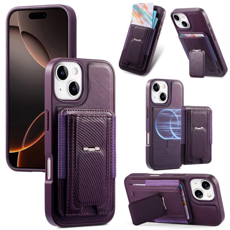 CaseNeo 折りたたみホルダー レトロ 弾性カードバッグ 磁気背面スマホケース、iPhone 15 用、iPhone 14 / 13 用、iPhone 14 Pro 用、iPhone 14 Pro Max 用、iPhone 13 Pro Max 用、iPhone 13 Pro 用