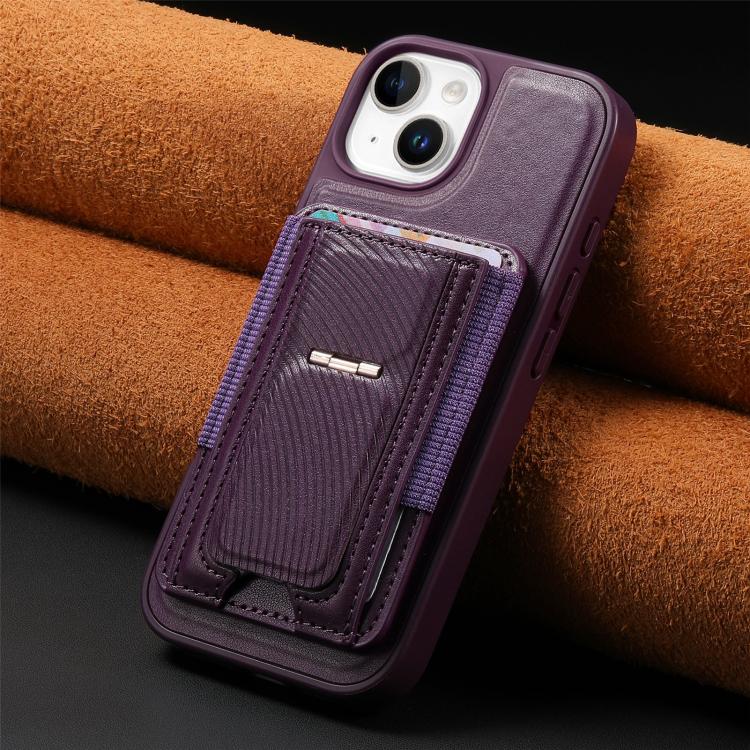CaseNeo 折りたたみホルダー レトロ 弾性カードバッグ 磁気背面スマホケース、iPhone 15 用、iPhone 14 / 13 用、iPhone 14 Pro 用、iPhone 14 Pro Max 用、iPhone 13 Pro Max 用、iPhone 13 Pro 用