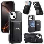 CaseNeo 折りたたみホルダー レトロ 弾性カードバッグ 磁気背面スマホケース、iPhone 15 用、iPhone 14 / 13 用、iPhone 14 Pro 用、iPhone 14 Pro Max 用、iPhone 13 Pro Max 用、iPhone 13 Pro 用