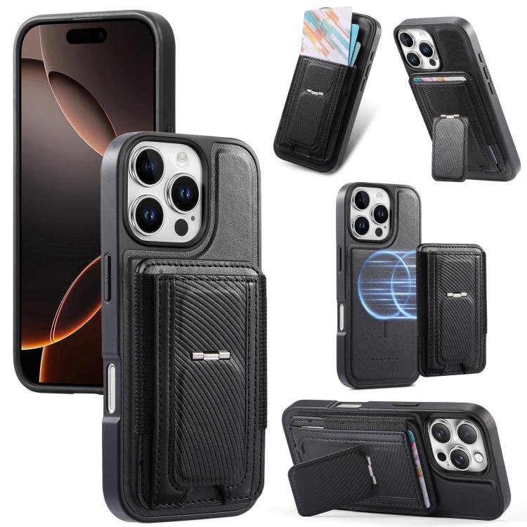 CaseNeo 折りたたみホルダー レトロ 弾性カードバッグ 磁気背面スマホケース、iPhone 15 用、iPhone 14 / 13 用、iPhone 14 Pro 用、iPhone 14 Pro Max 用、iPhone 13 Pro Max 用、iPhone 13 Pro 用