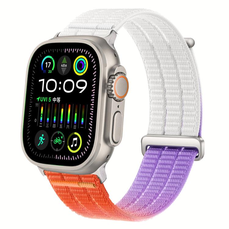 ダブルリンク クラウドフィール 通気性ナイロンループ メタルヘッド 時計バンド、Apple Watch 46mm / 49mm / 45mm / 44mm用、Apple Watch 42mm / 41mm / 40mm / 38mm用