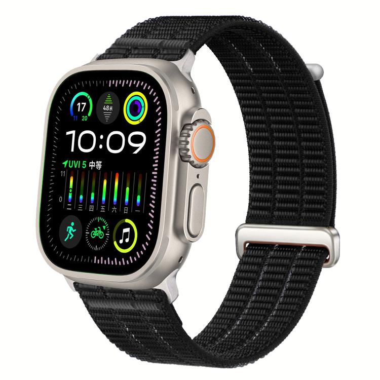ダブルリンク クラウドフィール 通気性ナイロンループ メタルヘッド 時計バンド、Apple Watch 46mm / 49mm / 45mm / 44mm用、Apple Watch 42mm / 41mm / 40mm / 38mm用