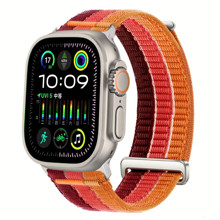 ダブルリンク クラウドフィール 通気性ナイロンループ メタルヘッド 時計バンド、Apple Watch 46mm / 49mm / 45mm / 44mm用、Apple Watch 42mm / 41mm / 40mm / 38mm用