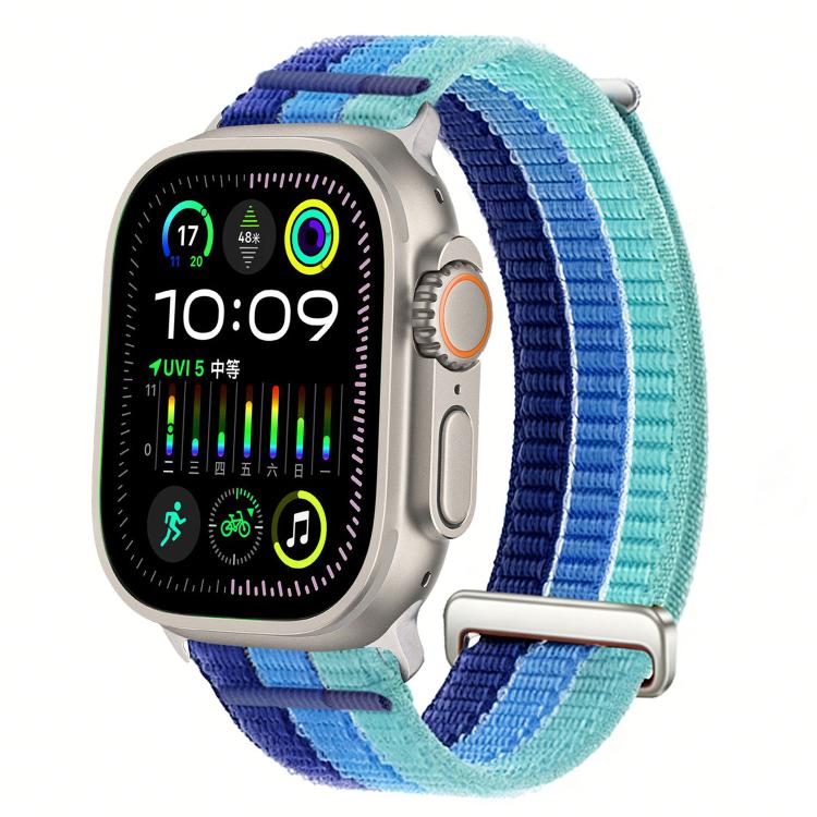 ダブルリンク クラウドフィール 通気性ナイロンループ メタルヘッド 時計バンド、Apple Watch 46mm / 49mm / 45mm / 44mm用、Apple Watch 42mm / 41mm / 40mm / 38mm用