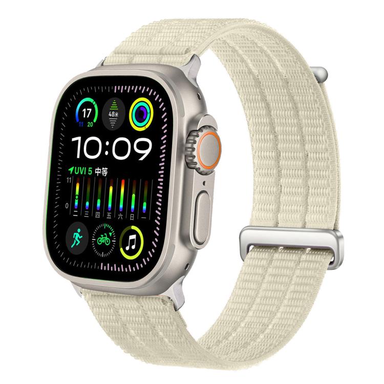 ダブルリンク クラウドフィール 通気性ナイロンループ メタルヘッド 時計バンド、Apple Watch 46mm / 49mm / 45mm / 44mm用、Apple Watch 42mm / 41mm / 40mm / 38mm用