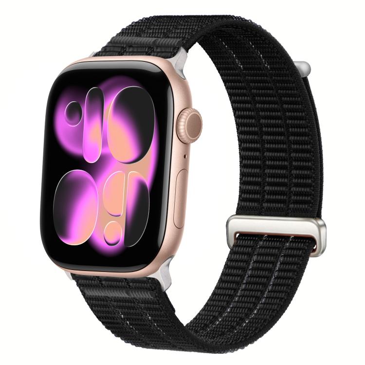 ダブルリンク クラウドフィール 通気性ナイロンループ メタルヘッド 時計バンド、Apple Watch 46mm / 49mm / 45mm / 44mm用、Apple Watch 42mm / 41mm / 40mm / 38mm用