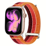 ダブルリンク クラウドフィール 通気性ナイロンループ メタルヘッド 時計バンド、Apple Watch 46mm / 49mm / 45mm / 44mm用、Apple Watch 42mm / 41mm / 40mm / 38mm用