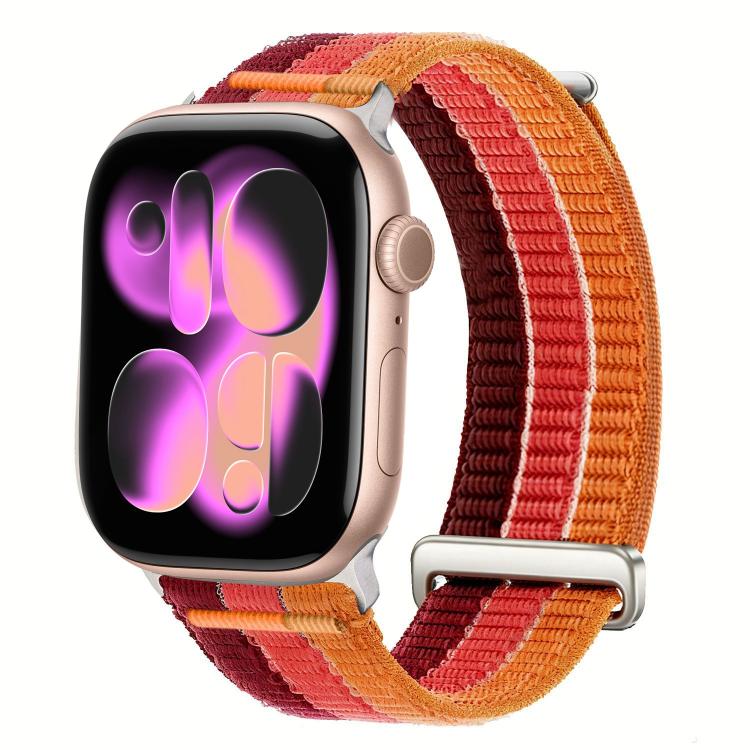 ダブルリンク クラウドフィール 通気性ナイロンループ メタルヘッド 時計バンド、Apple Watch 46mm / 49mm / 45mm / 44mm用、Apple Watch 42mm / 41mm / 40mm / 38mm用