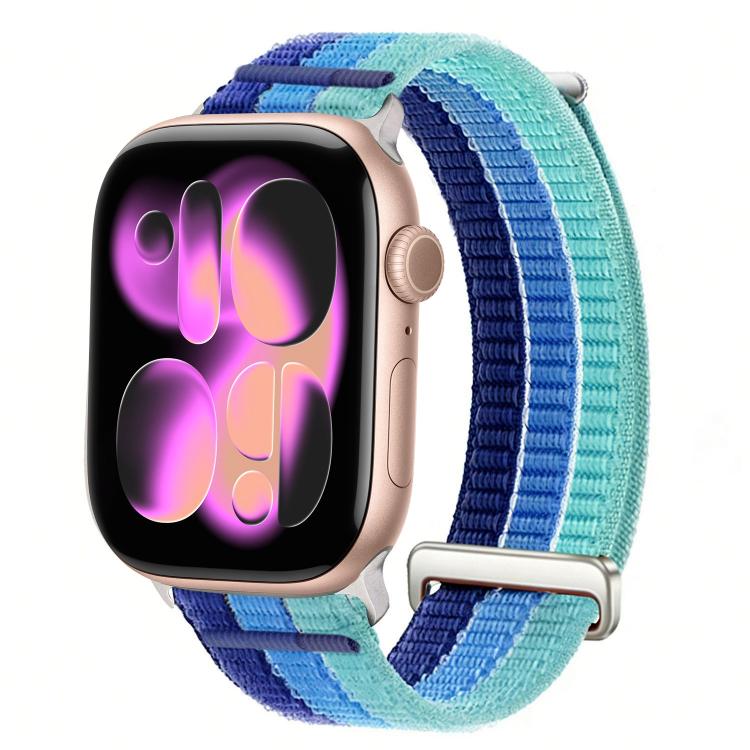 ダブルリンク クラウドフィール 通気性ナイロンループ メタルヘッド 時計バンド、Apple Watch 46mm / 49mm / 45mm / 44mm用、Apple Watch 42mm / 41mm / 40mm / 38mm用