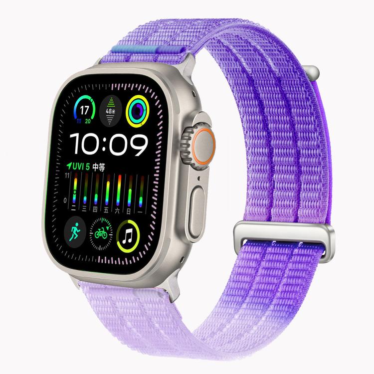 ダブルリンク クラウドフィール 通気性ナイロンループ メタルヘッド 時計バンド、Apple Watch 46mm / 49mm / 45mm / 44mm用、Apple Watch 42mm / 41mm / 40mm / 38mm用