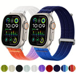 ダブルリンク クラウドフィール 通気性ナイロンループ メタルヘッド 時計バンド、Apple Watch 46mm / 49mm / 45mm / 44mm用、Apple Watch 42mm / 41mm / 40mm / 38mm用