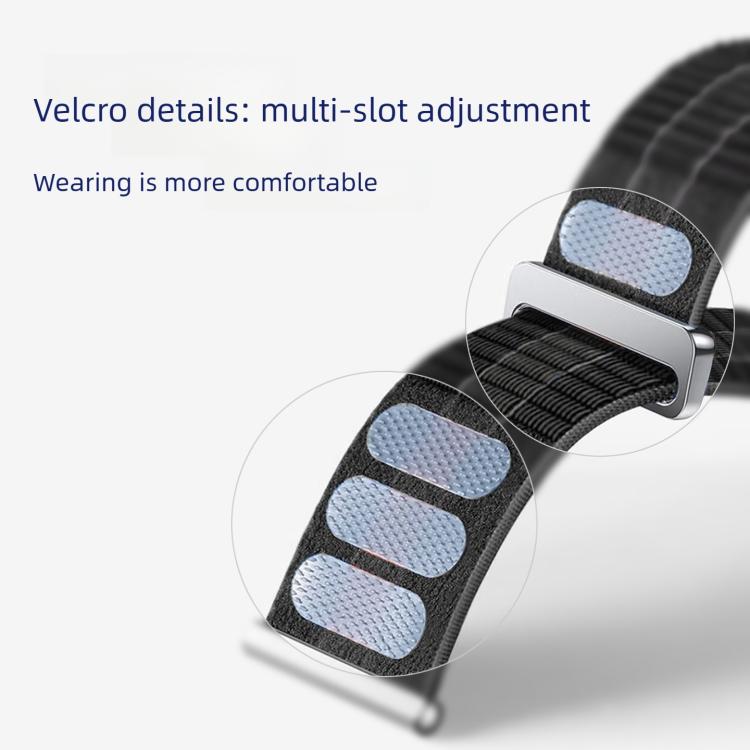 ダブルリンク クラウドフィール 通気性ナイロンループ メタルヘッド 時計バンド、Apple Watch 46mm / 49mm / 45mm / 44mm用、Apple Watch 42mm / 41mm / 40mm / 38mm用