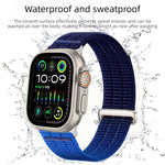 ダブルリンク クラウドフィール 通気性ナイロンループ メタルヘッド 時計バンド、Apple Watch 46mm / 49mm / 45mm / 44mm用、Apple Watch 42mm / 41mm / 40mm / 38mm用