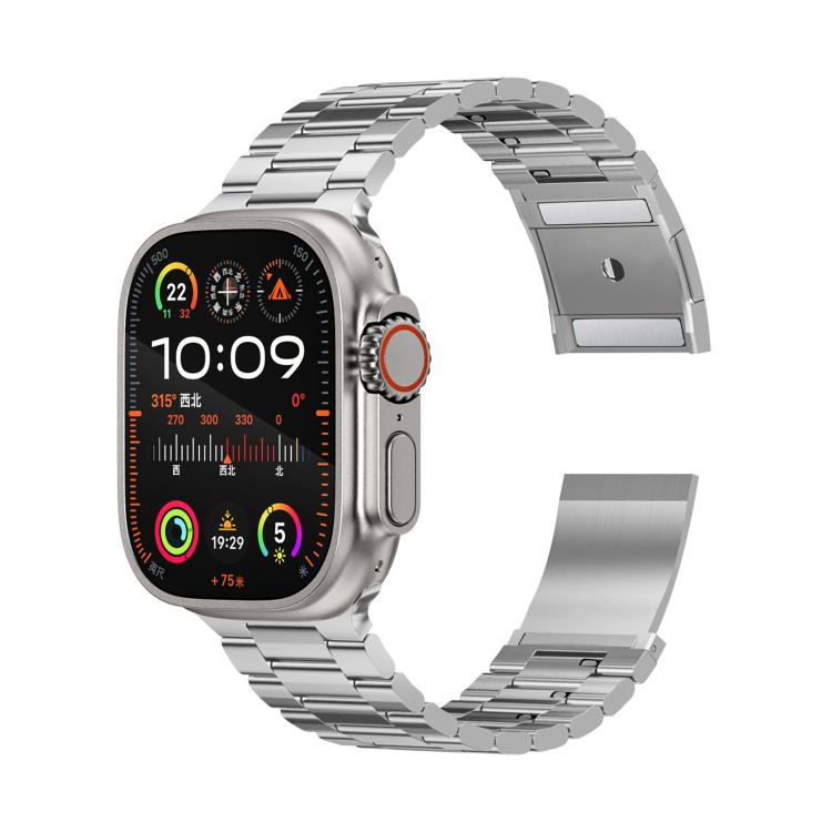 チタン合金時計バンド 三連磁気留め具 Apple Watch 46mm / 49mm / 45mm / 44mm用、Apple Watch 42mm / 41mm / 40mm / 38mm用
