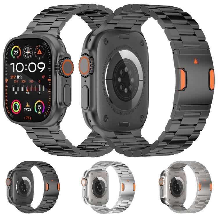チタン合金時計バンド 三連磁気留め具 Apple Watch 46mm / 49mm / 45mm / 44mm用、Apple Watch 42mm / 41mm / 40mm / 38mm用