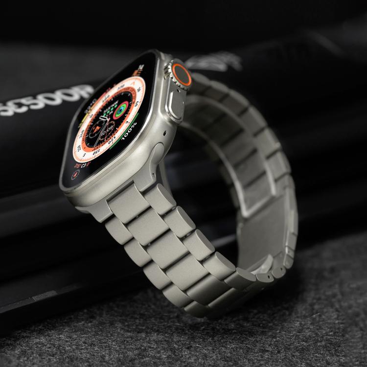チタン合金時計バンド 三連磁気留め具 Apple Watch 46mm / 49mm / 45mm / 44mm用、Apple Watch 42mm / 41mm / 40mm / 38mm用